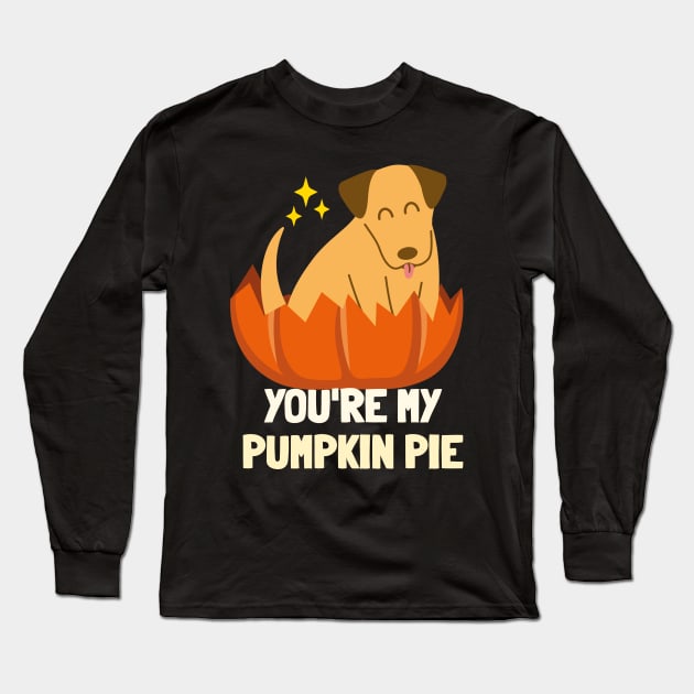 Happy Thanksgiving Dog Lover Long Sleeve T-Shirt by TayaDesign